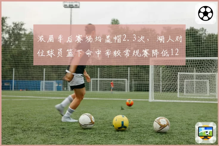 浓眉季后赛场均盖帽2.3次，湖人对位球员篮下命中率较常规赛降低12%