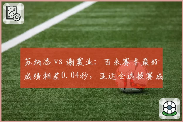 苏炳添 vs 谢震业：百米赛季最好成绩相差0.04秒，亚运会选拔赛成关键战